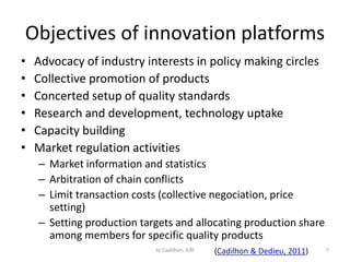 Outline for a socio-economic conceptual framework to evaluate the impact of innovation platforms