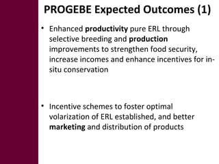 Innovation platform experiences from the PROGEBE project on in-situ conservation  of endemic ruminant livestock in West Africa