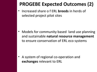 Innovation platform experiences from the PROGEBE project on in-situ conservation  of endemic ruminant livestock in West Africa