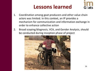  Innovation platforms in the imGoats project: Lessons learned