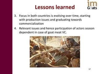  Innovation platforms in the imGoats project: Lessons learned