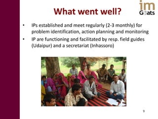  Innovation platforms in the imGoats project: Lessons learned