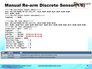 © 2007 AVOCENT CORPORATION. All rights reserved.
Strictly Confidential / Internal Use Only
36DCN:DOC-TENT-OSA1012.0011-01.00
Manual Re-arm Discrete Sensor(1/6)
 