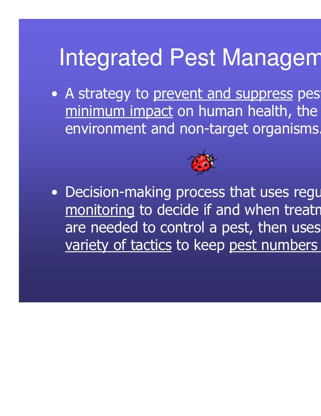 Integrated Pest Management