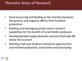 ILRI program outline: Feed and Forage Development  