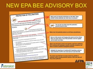 NEW EPA BEE ADVISORY BOX 
 