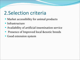 Oestrus synchronization plan of Amhara Region