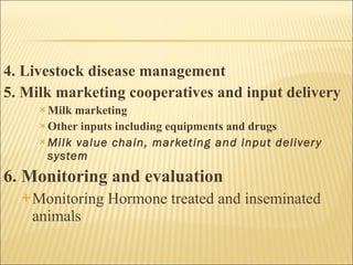 Alternatives to improve field AI delivery system to enhance beef and dairy system in South region: Experiences, lessons and plans
