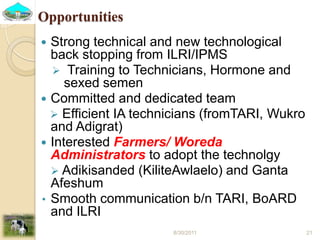 Past experiences and next year plan of dairy synchronization in Tigray 