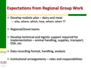 Workshop program and expectations of the IPMS Alternatives for Improving Field AI Delivery System to Enhance Beef and Dairy Production in Ethiopia Workshop 