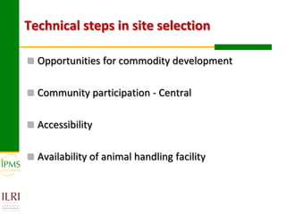 Technical, organizational and institutional arrangements for effective delivery of oestrus synchronization program