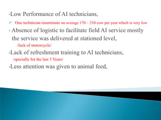 Field AI delivery system to enhance dairy and beef production in SNNPRS