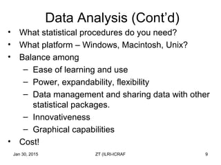 Data management and analysis