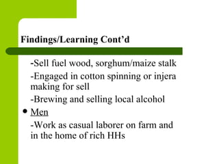 Gender in value chain: ILRI/IPMS experience in Ethiopia