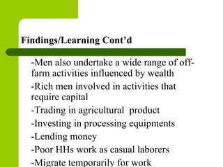 Gender in value chain: ILRI/IPMS experience in Ethiopia