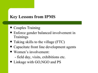 Gender in value chain: ILRI/IPMS experience in Ethiopia