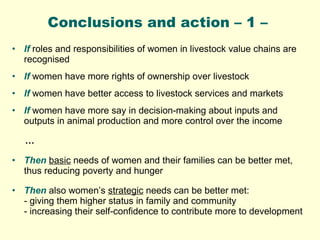 Promoting gender equality and empowering women through livestock