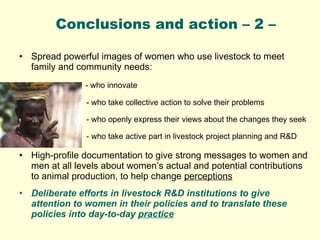 Promoting gender equality and empowering women through livestock