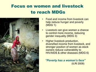 Promoting gender equality and empowering women through livestock