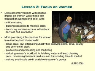 Promoting gender equality and empowering women through livestock