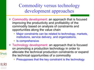 Innovation systems perspective and Value Chains Approach for ...