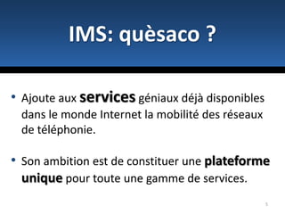 Entités fonctionnellesLa problématique de la QoS dans IMSMesures de la QoS