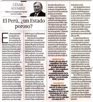 Publicado 23/04/2015 | Estado Peruano | El Comercio | CENTRUM Católica