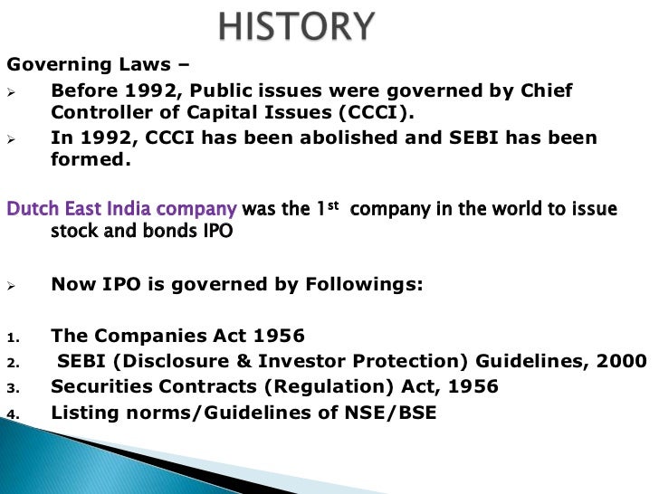 East india securities ltd ipo