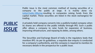 Public Issue INITITAL PUBLIC OFFERING DETIALED PROCESS | PPTX