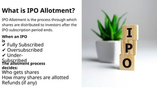 IPO Allotment Process in India | Lares Algotech | PPTX