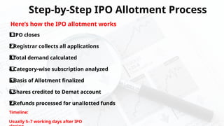 IPO Allotment Process in India | Lares Algotech | PPTX
