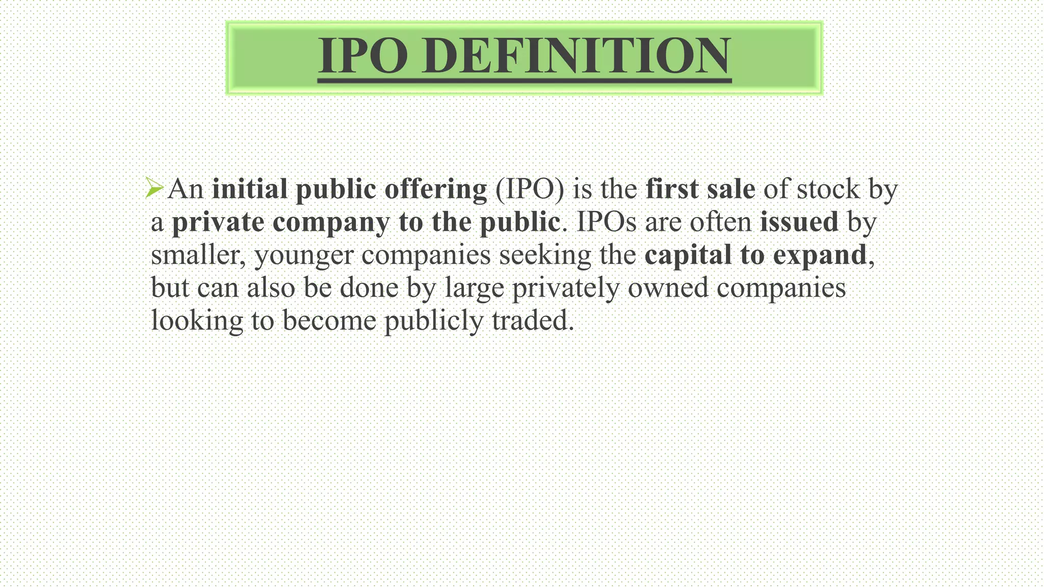 Ipo analysis | PPTX