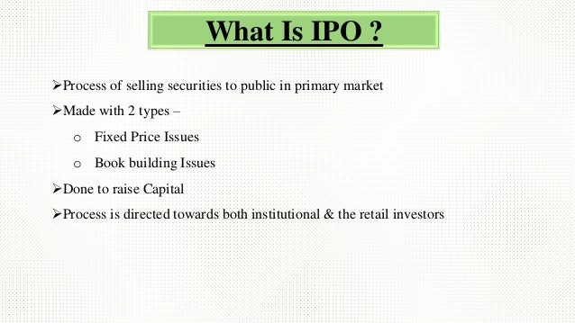 Ipo analysis at various prices