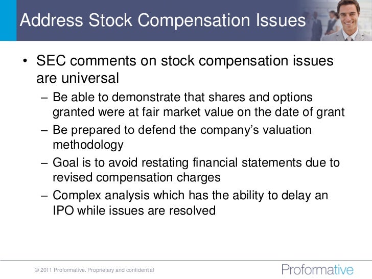 Stock options granted below fair market value