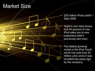 There really isn’t much untapped potential here either: 92 percent of teens own a player, up from 87 percent in the last surveyon the preference of Mp3 players shows…Of the 606 teens surveyed54% Males                                            46% Femalesconsidered buying the Apple ipod!!
