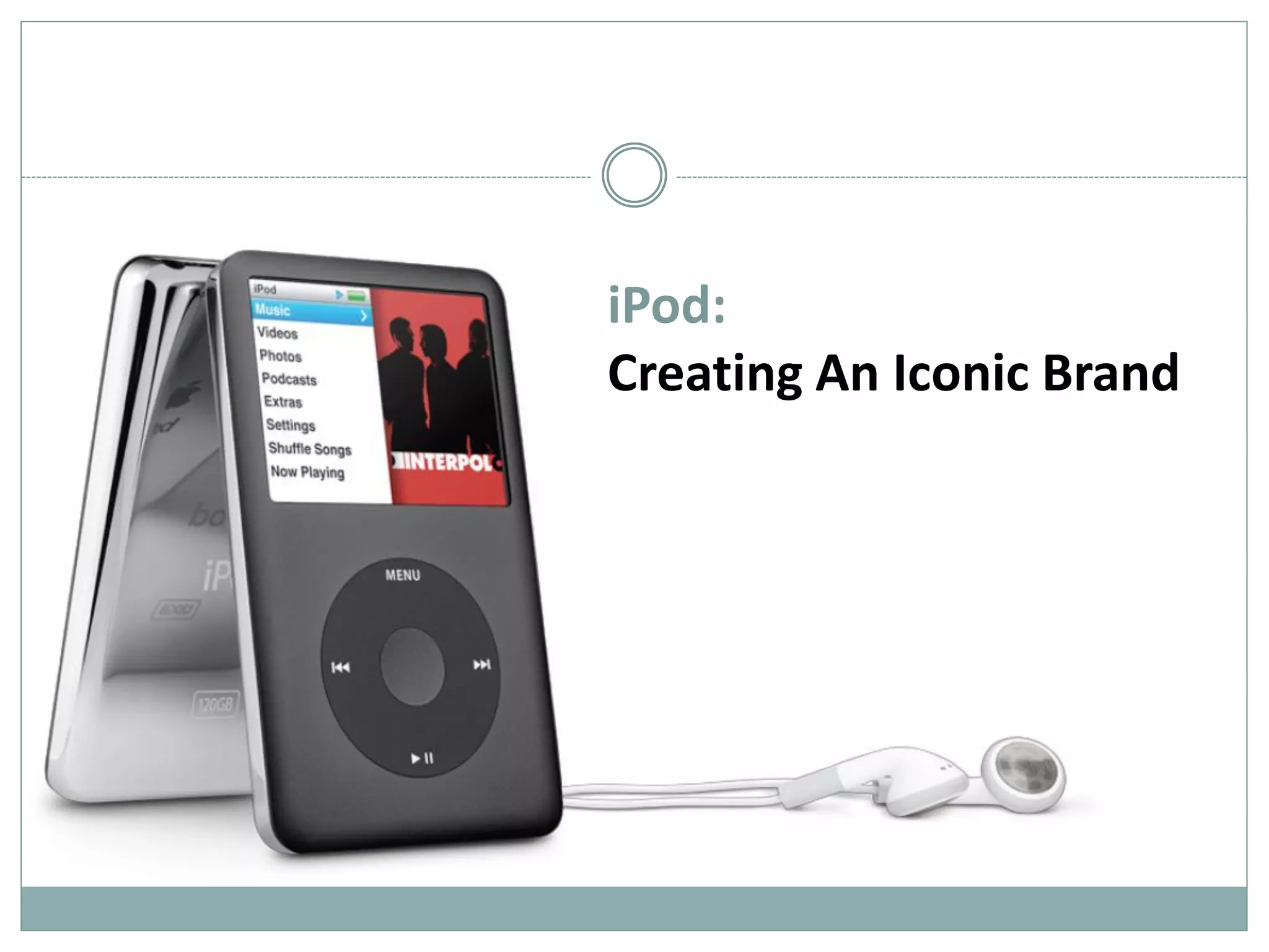 iPod:
Creating An Iconic Brand
 