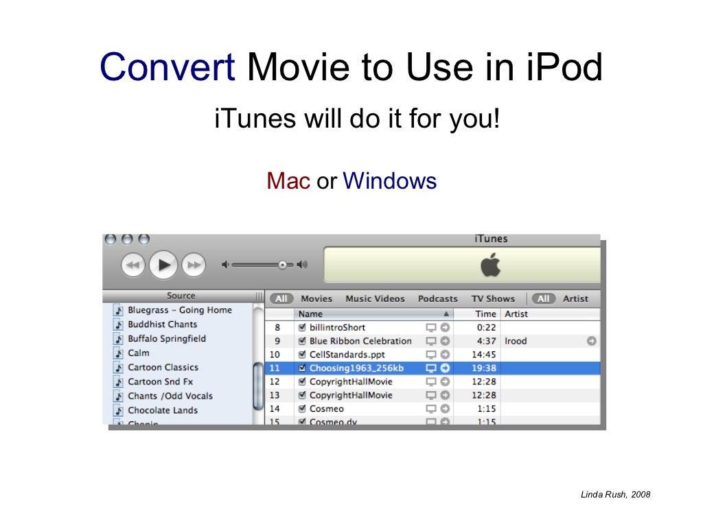 Convert Movie to Use in