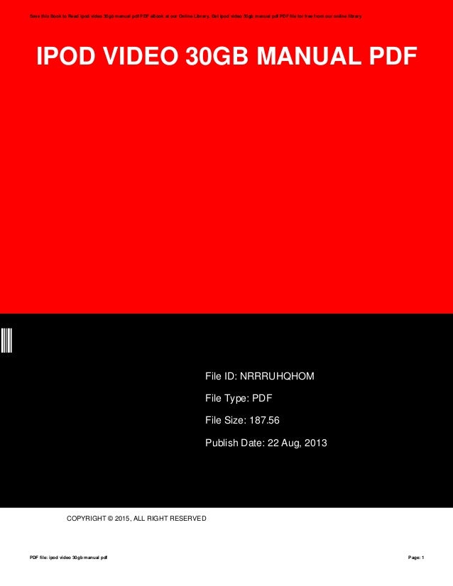Ipod video30gbmanualpdf