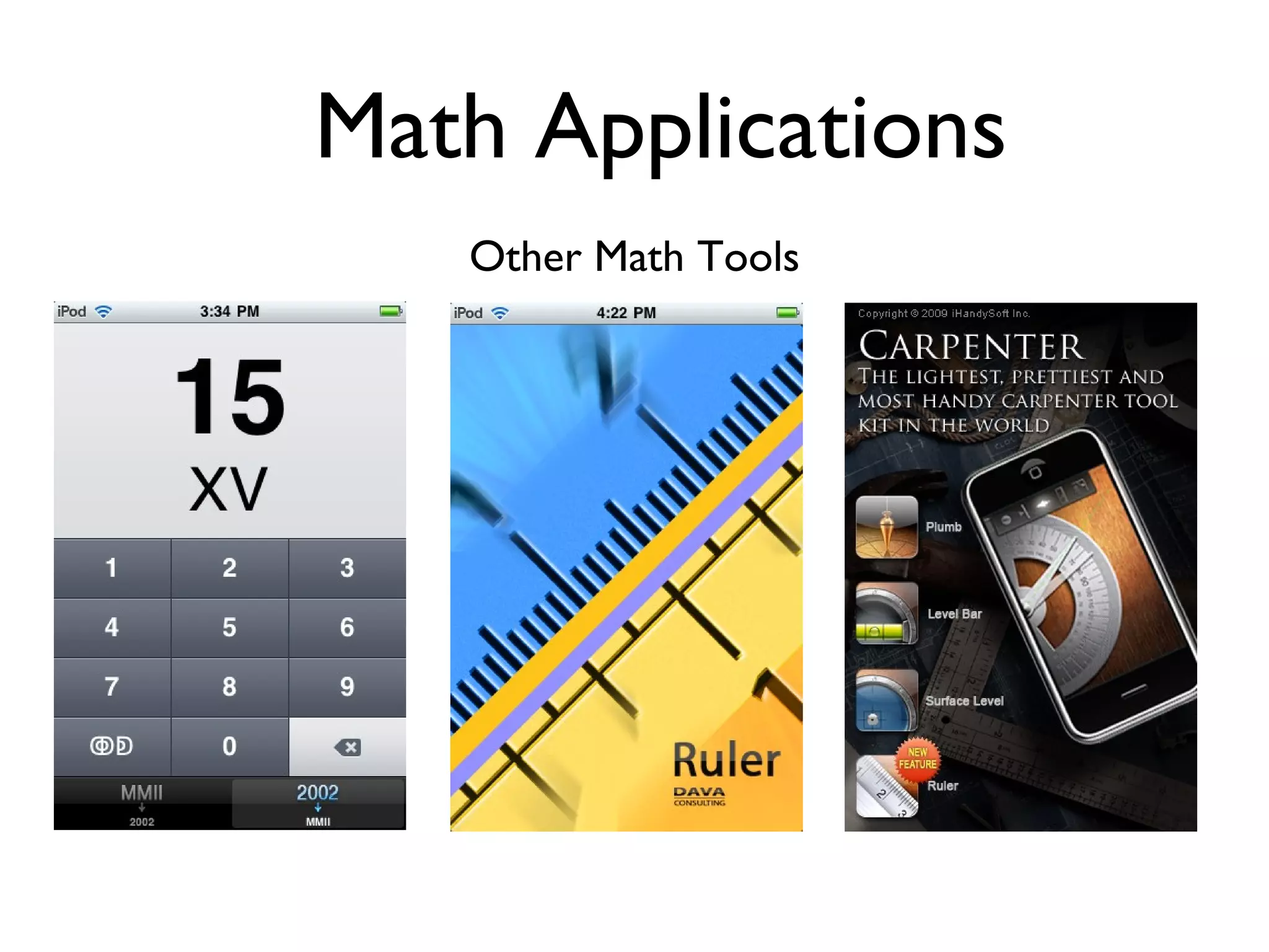 Math Applications Other Math Tools 