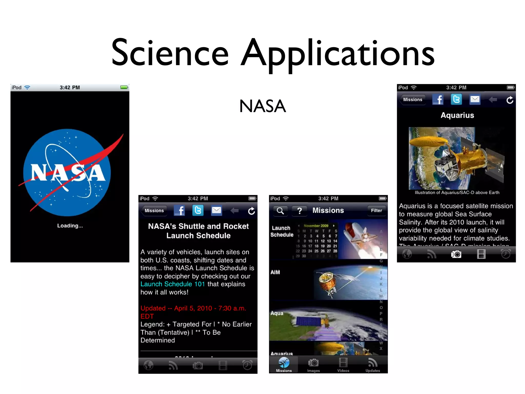 Science Applications NASA 