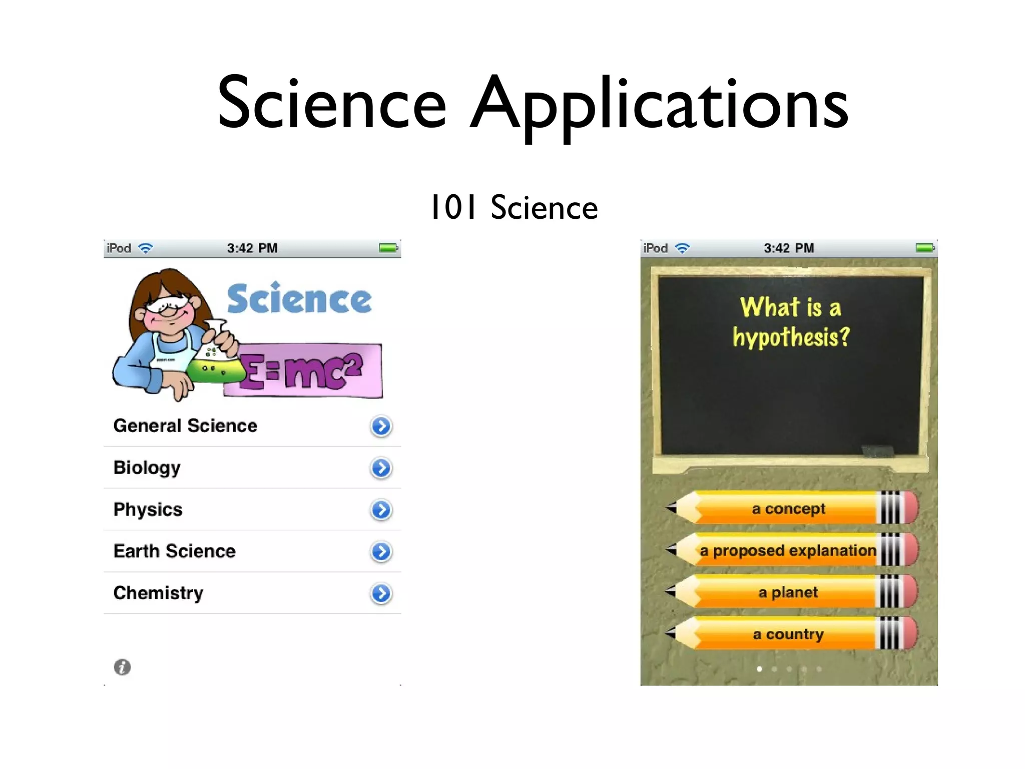 Science Applications 101 Science 