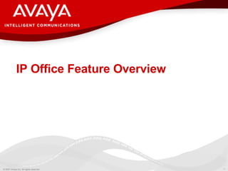 IP Office Feature Overview 