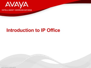 Introduction to IP Office 