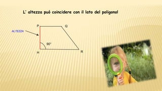 P
H R
Q
ALTEZZA
90°
L’ altezza può coincidere con il lato del poligono!
 