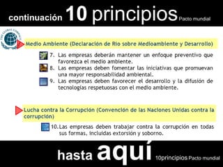 continuación  10   principios   Pacto mundial hasta  aquí   10 principios   Pacto mundial 