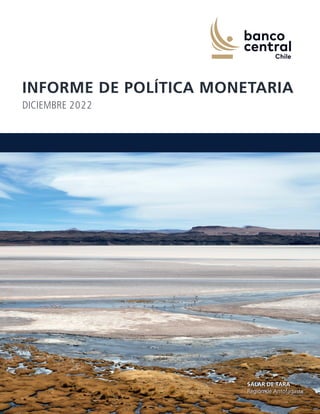 INFORME DE POLÍTICA MONETARIA
DICIEMBRE 2022
SALAR DE TARA
Región de Antofagasta
SALAR DE TARA
Región de Antofagasta
 
