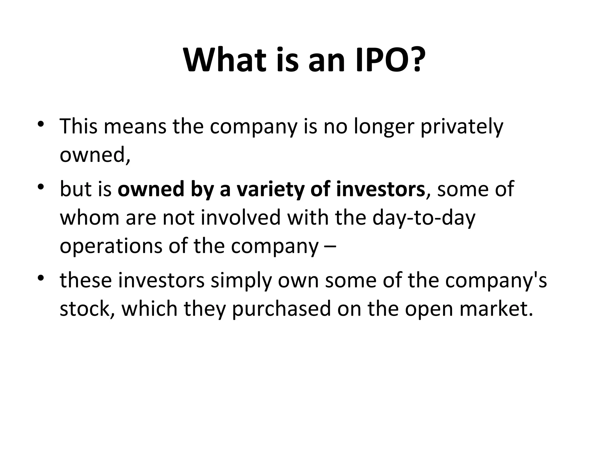 IPOs | PPT