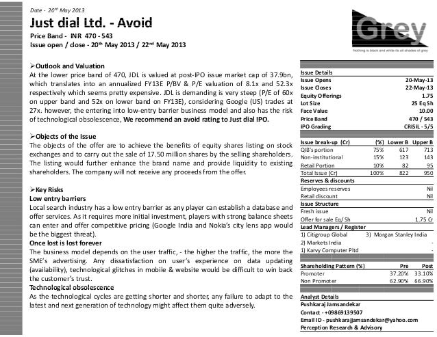 Just dial ltd ipo