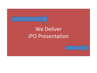 We Deliver IPO Presentation 