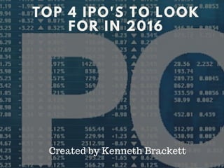 Top 4 IPO's To Look For in 2016 